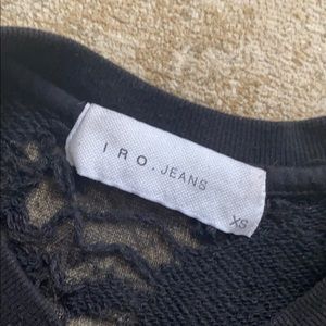 IRO - DISTRESSED T-SHIRT - BLACK